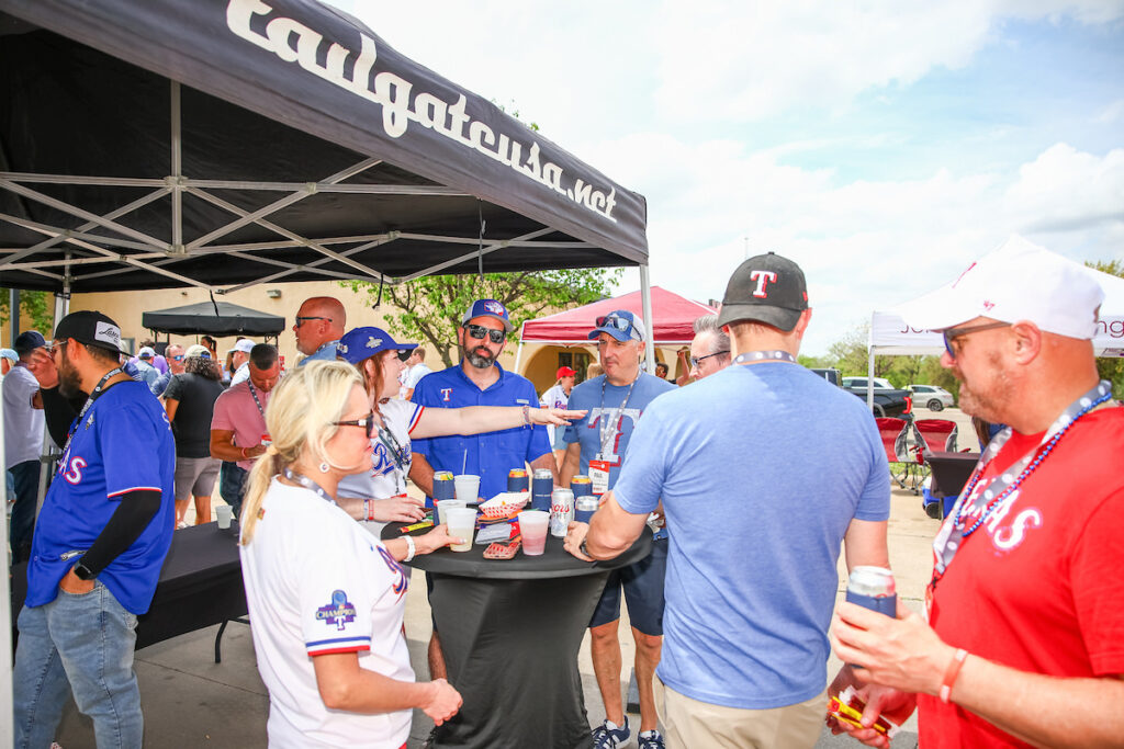 DALLAS, TX - March 27: North Texas Built chapter holds their Texas Rangers Opening Day event at Globe Life Field on March 27, Dallas, Texas. (Photo by Aric Becker)