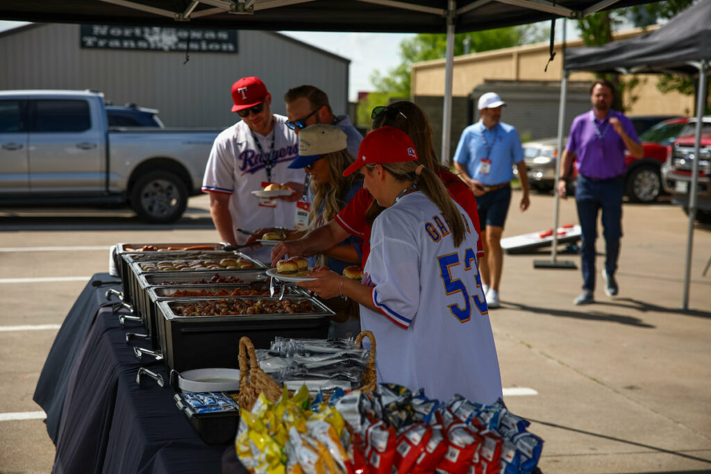 DALLAS, TX - March 27: North Texas Built chapter holds their Texas Rangers Opening Day event at Globe Life Field on March 27, Dallas, Texas. (Photo by Aric Becker)