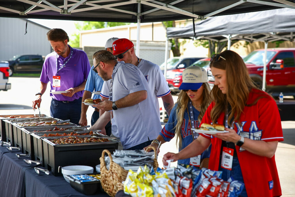 DALLAS, TX - March 27: North Texas Built chapter holds their Texas Rangers Opening Day event at Globe Life Field on March 27, Dallas, Texas. (Photo by Aric Becker)