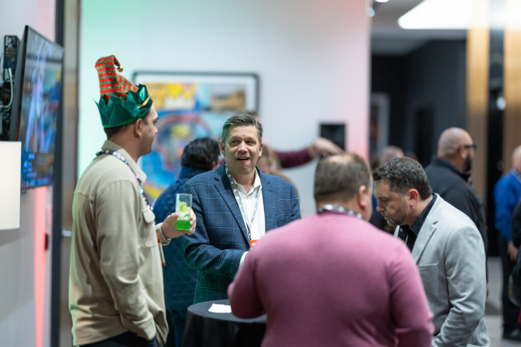DALLAS, TX - DECEMBER 3: North Texas Built chapter holds their Holiday party at HOAR Construction office on December 3, Dallas, Texas. (Photo by Aric Becker)