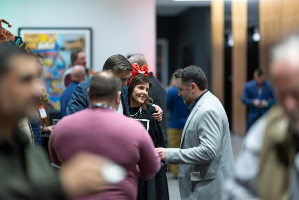 DALLAS, TX - DECEMBER 3: North Texas Built chapter holds their Holiday party at HOAR Construction office on December 3, Dallas, Texas. (Photo by Aric Becker)