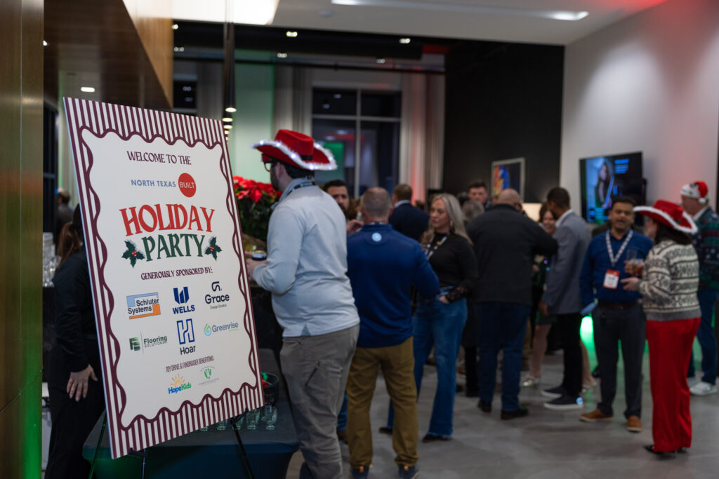 DALLAS, TX - DECEMBER 3: North Texas Built chapter holds their Holiday party at HOAR Construction office on December 3, Dallas, Texas. (Photo by Aric Becker)