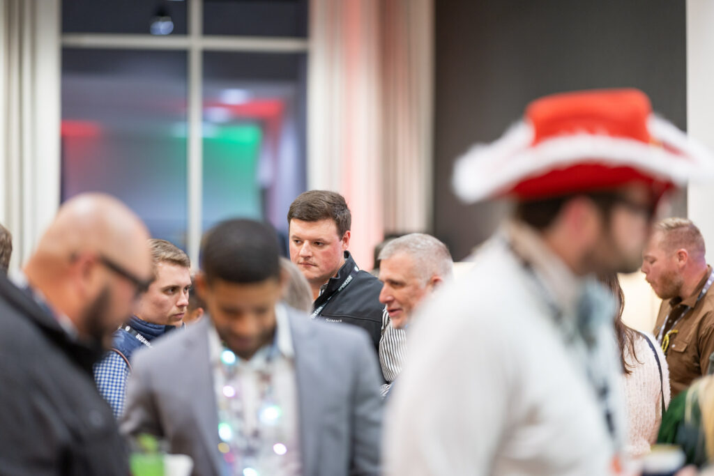 DALLAS, TX - DECEMBER 3: North Texas Built chapter holds their Holiday party at HOAR Construction office on December 3, Dallas, Texas. (Photo by Aric Becker)