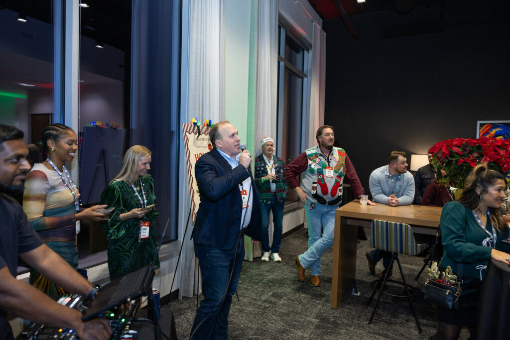 DALLAS, TX - DECEMBER 3: North Texas Built chapter holds their Holiday party at HOAR Construction office on December 3, Dallas, Texas. (Photo by Aric Becker)