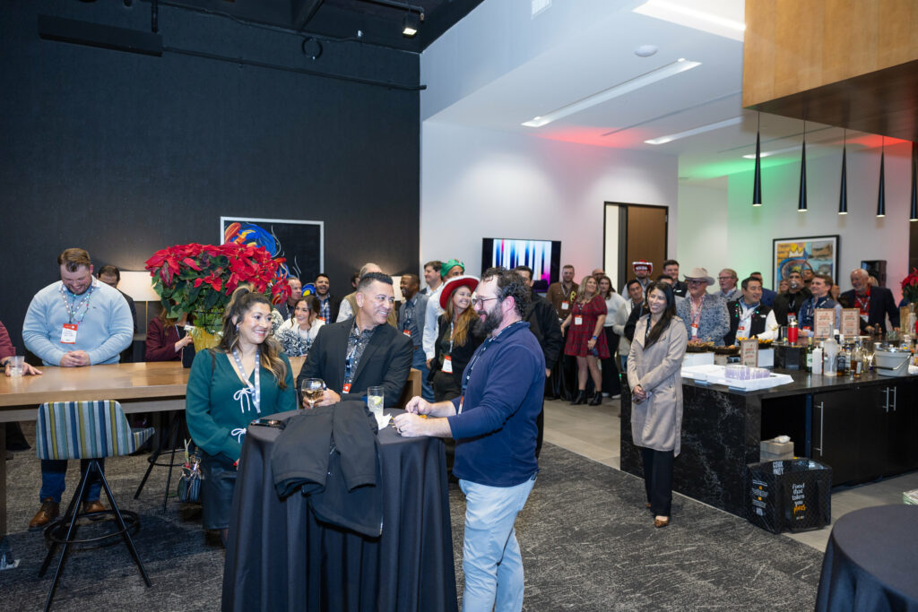 DALLAS, TX - DECEMBER 3: North Texas Built chapter holds their Holiday party at HOAR Construction office on December 3, Dallas, Texas. (Photo by Aric Becker)
