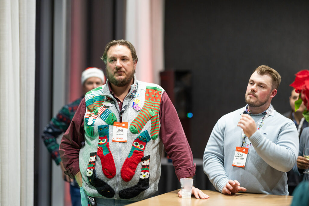 DALLAS, TX - DECEMBER 3: North Texas Built chapter holds their Holiday party at HOAR Construction office on December 3, Dallas, Texas. (Photo by Aric Becker)