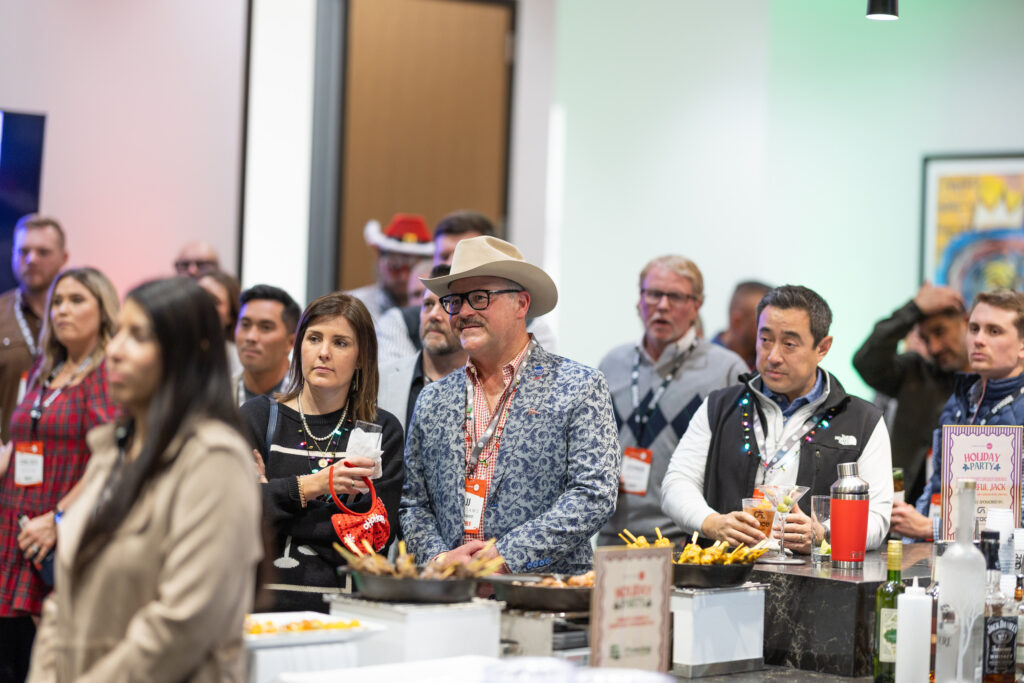 DALLAS, TX - DECEMBER 3: North Texas Built chapter holds their Holiday party at HOAR Construction office on December 3, Dallas, Texas. (Photo by Aric Becker)