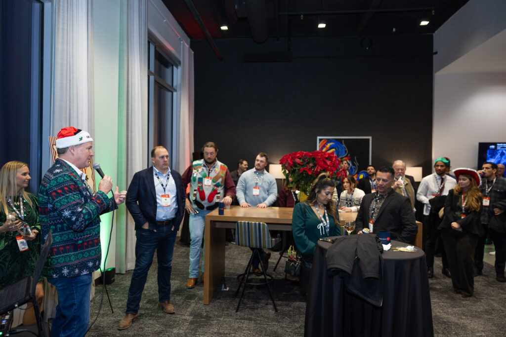 DALLAS, TX - DECEMBER 3: North Texas Built chapter holds their Holiday party at HOAR Construction office on December 3, Dallas, Texas. (Photo by Aric Becker)