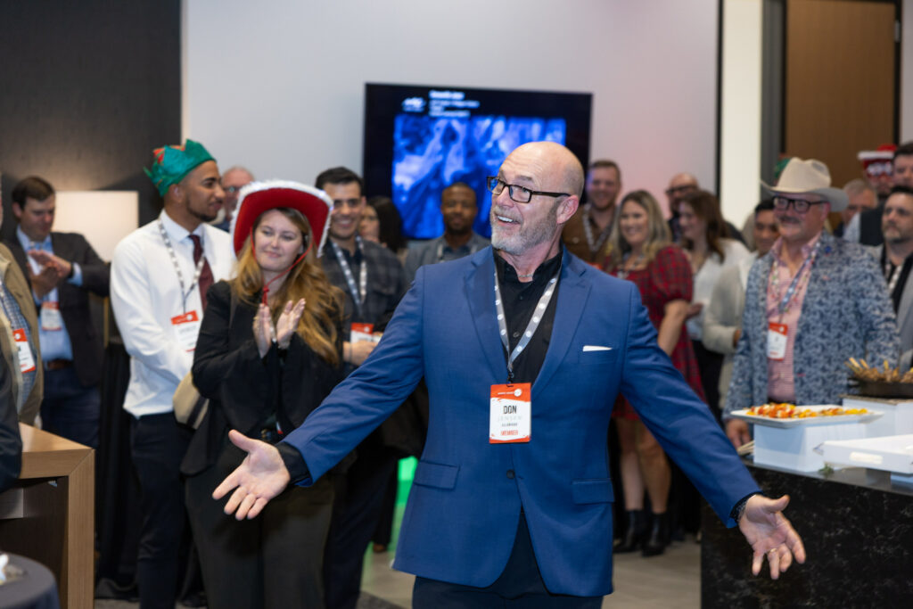 DALLAS, TX - DECEMBER 3: North Texas Built chapter holds their Holiday party at HOAR Construction office on December 3, Dallas, Texas. (Photo by Aric Becker)