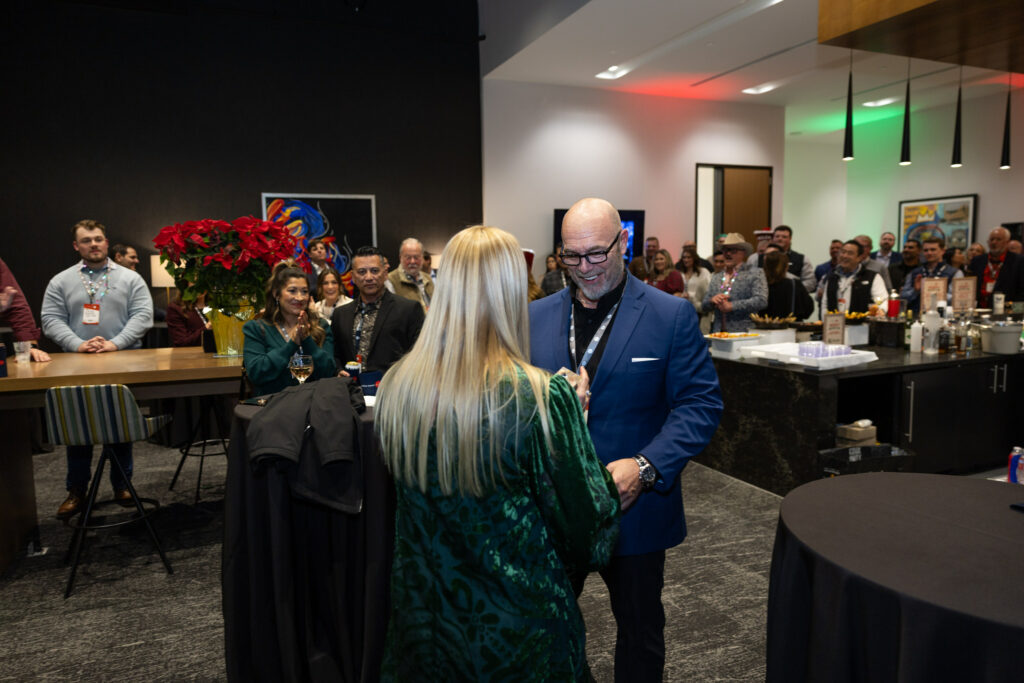 DALLAS, TX - DECEMBER 3: North Texas Built chapter holds their Holiday party at HOAR Construction office on December 3, Dallas, Texas. (Photo by Aric Becker)