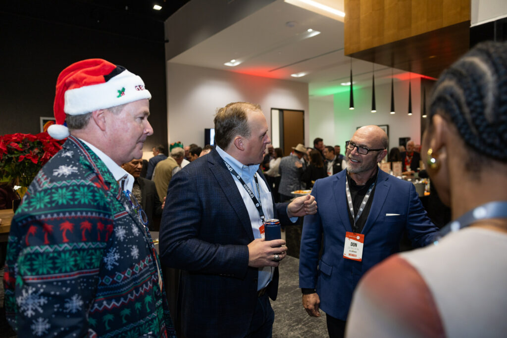 DALLAS, TX - DECEMBER 3: North Texas Built chapter holds their Holiday party at HOAR Construction office on December 3, Dallas, Texas. (Photo by Aric Becker)
