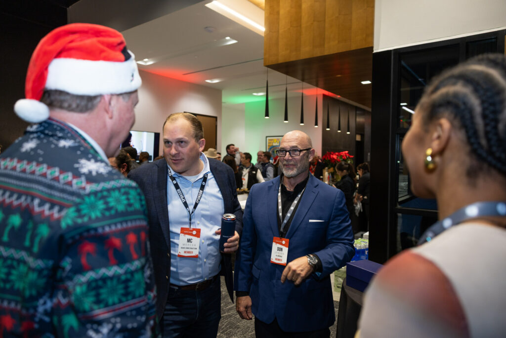 DALLAS, TX - DECEMBER 3: North Texas Built chapter holds their Holiday party at HOAR Construction office on December 3, Dallas, Texas. (Photo by Aric Becker)