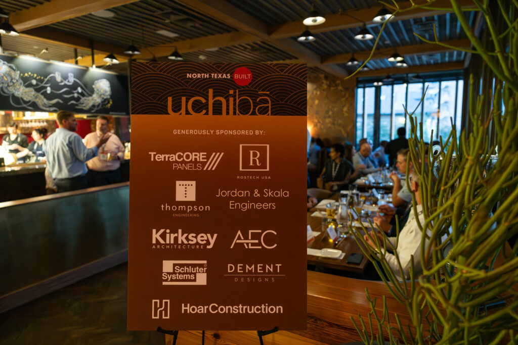 DALLAS, TX - OCTOBER 8: North Texas Built chapter holds their dinner event at Uchiba on October 8, Dallas, Texas. (Photo by Aric Becker)