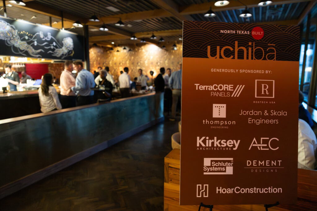 DALLAS, TX - OCTOBER 8: North Texas Built chapter holds their dinner event at Uchiba on October 8, Dallas, Texas. (Photo by Aric Becker)