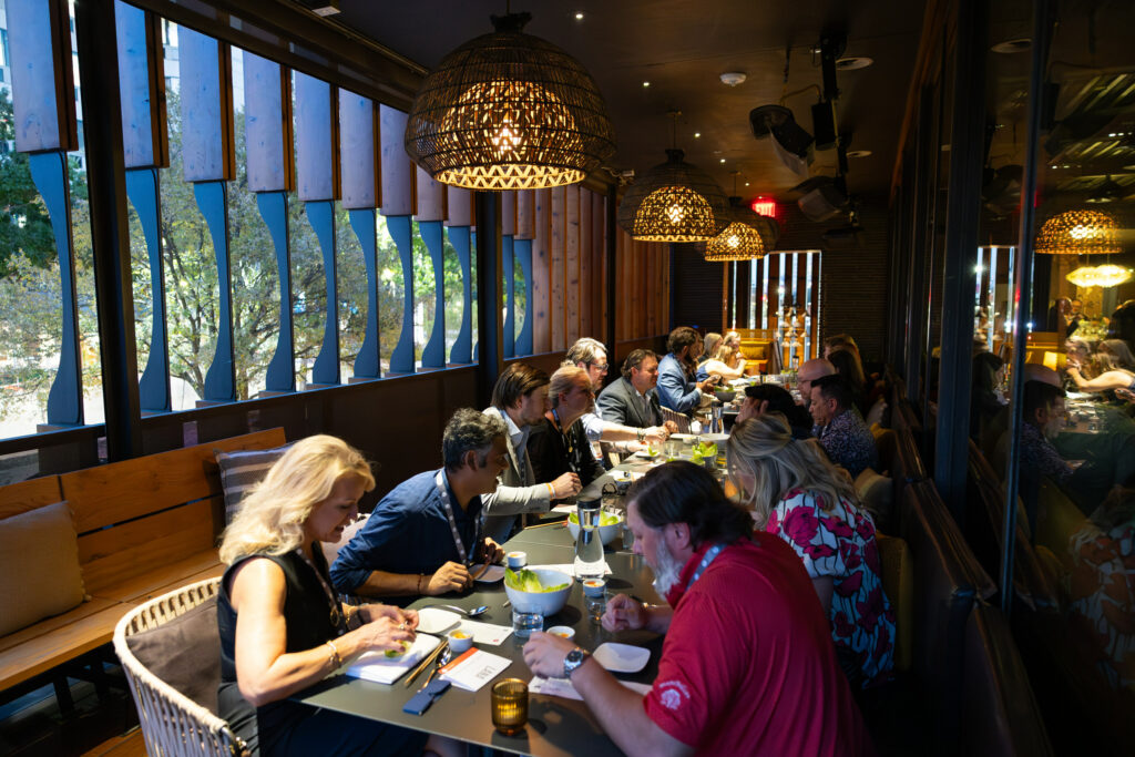 DALLAS, TX - OCTOBER 8: North Texas Built chapter holds their dinner event at Uchiba on October 8, Dallas, Texas. (Photo by Aric Becker)