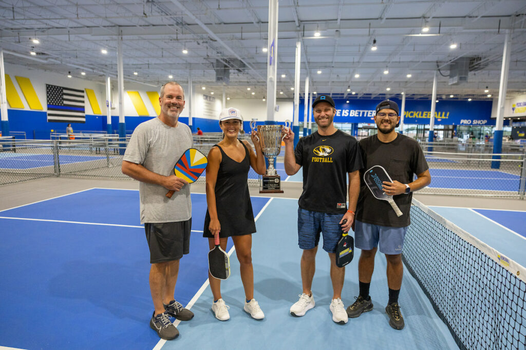 PLANO, TX - AUGUST 28: North Texas Built chapter holds their Pickleball Network Tournament at Pickleball Kingdom on August 28, Plano, Texas. (Photo by Aric Becker)