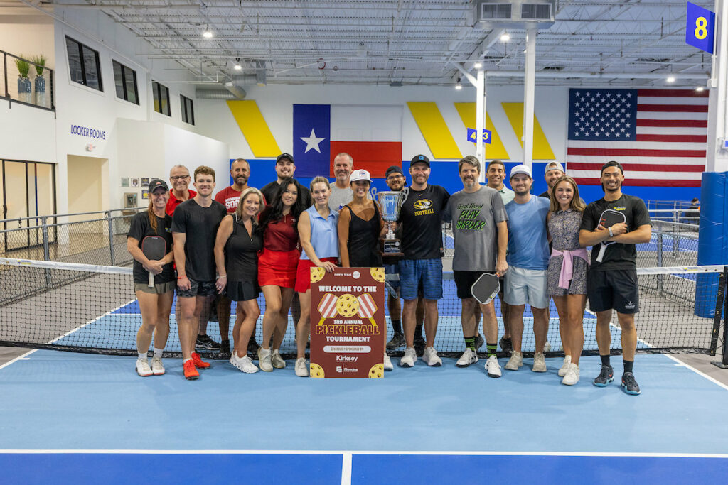 PLANO, TX - AUGUST 28: North Texas Built chapter holds their Pickleball Network Tournament at Pickleball Kingdom on August 28, Plano, Texas. (Photo by Aric Becker)