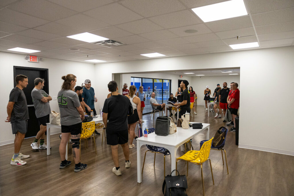 PLANO, TX - AUGUST 28: North Texas Built chapter holds their Pickleball Network Tournament at Pickleball Kingdom on August 28, Plano, Texas. (Photo by Aric Becker)