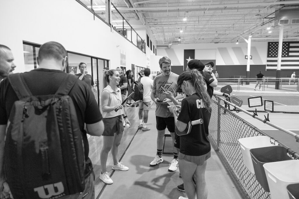 PLANO, TX - AUGUST 28: North Texas Built chapter holds their Pickleball Network Tournament at Pickleball Kingdom on August 28, Plano, Texas. (Photo by Aric Becker)