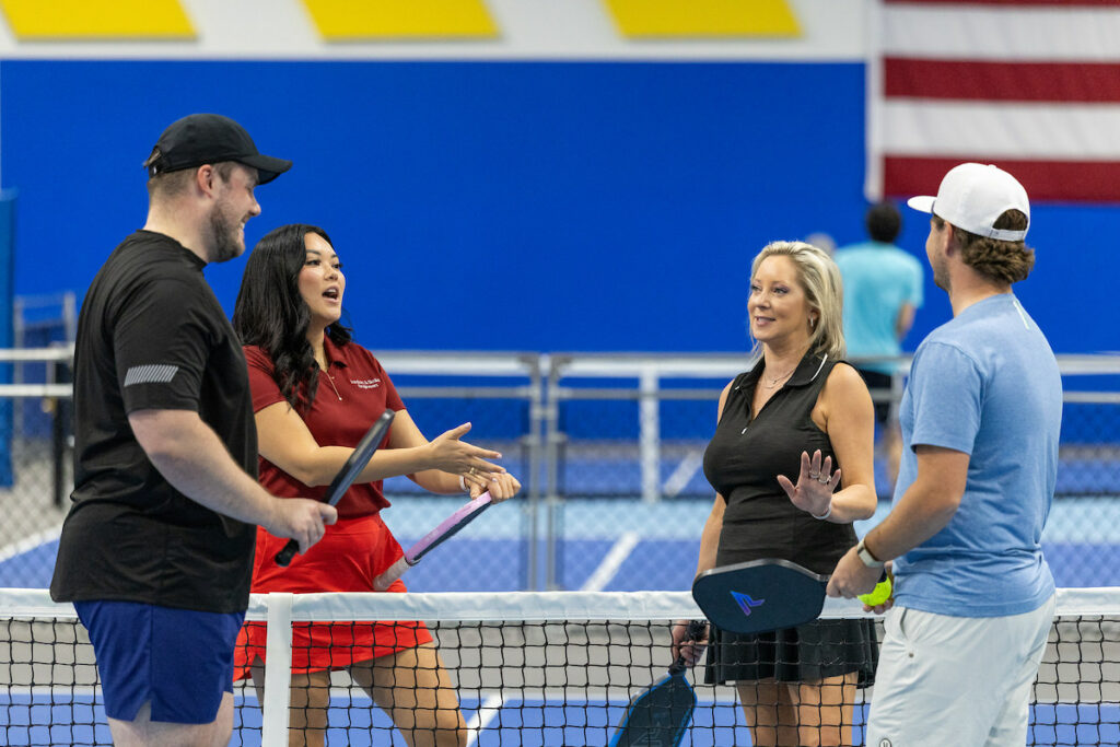PLANO, TX - AUGUST 28: North Texas Built chapter holds their Pickleball Network Tournament at Pickleball Kingdom on August 28, Plano, Texas. (Photo by Aric Becker)