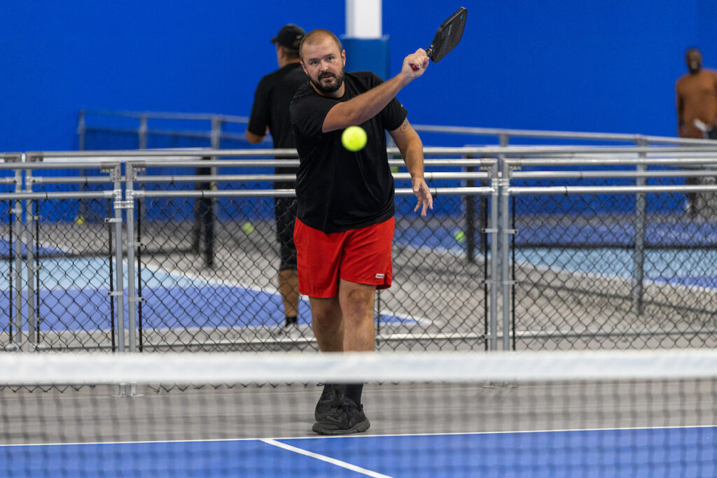 PLANO, TX - AUGUST 28: North Texas Built chapter holds their Pickleball Network Tournament at Pickleball Kingdom on August 28, Plano, Texas. (Photo by Aric Becker)