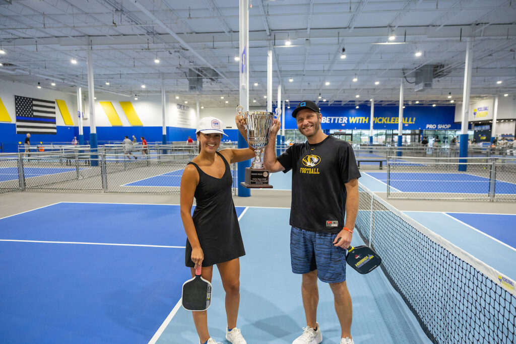 PLANO, TX - AUGUST 28: North Texas Built chapter holds their Pickleball Network Tournament at Pickleball Kingdom on August 28, Plano, Texas. (Photo by Aric Becker)