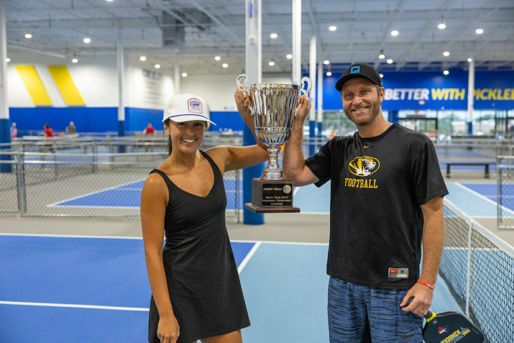 PLANO, TX - AUGUST 28: North Texas Built chapter holds their Pickleball Network Tournament at Pickleball Kingdom on August 28, Plano, Texas. (Photo by Aric Becker)